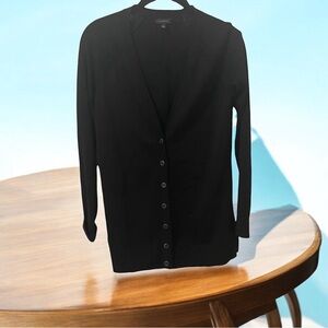 Talbots Womens Cardigan Size XS Black Cotton Blend Button Down Prime Condition